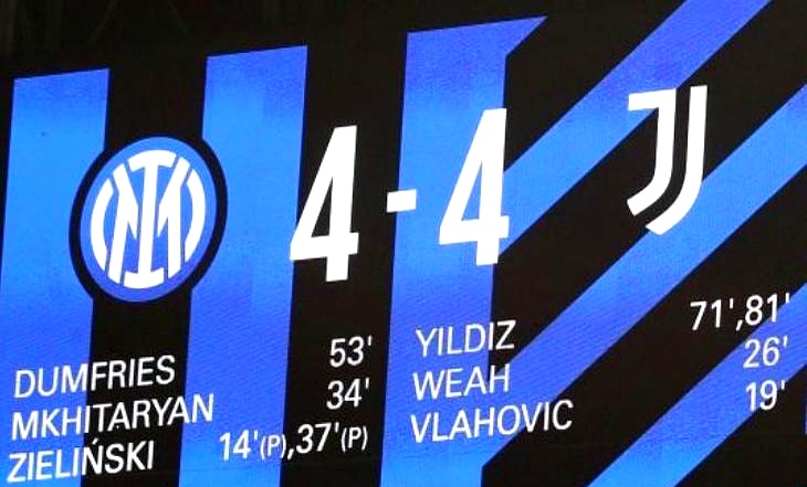 包含国米客场战平尤文图斯，缩小榜首差距的词条